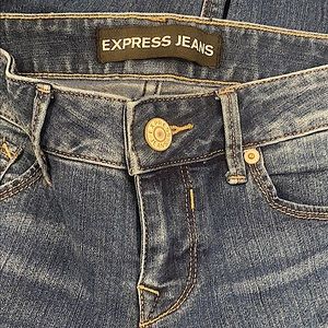 Express blue denim skinny jeans